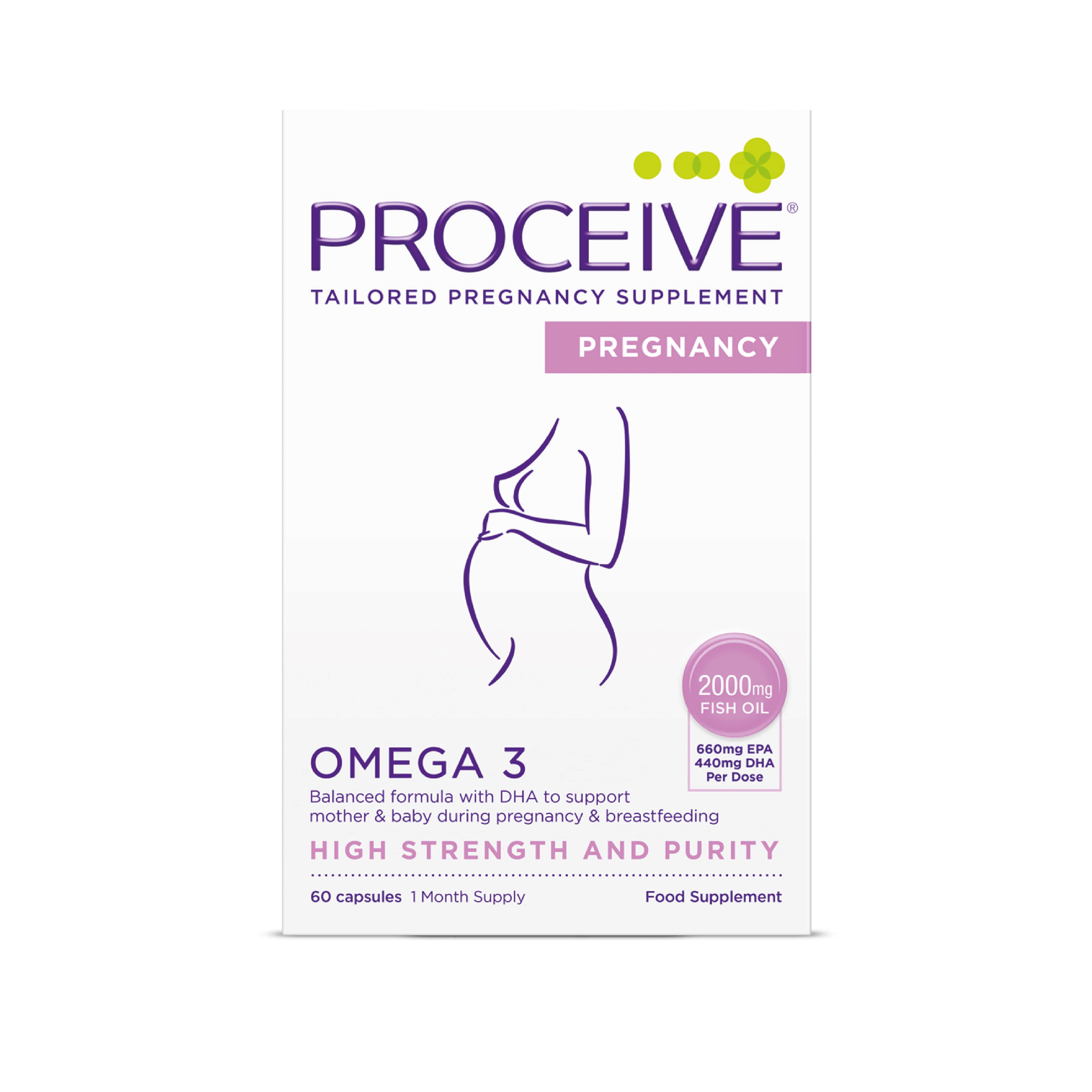 Proceive Pregnancy Omega 3 - High Strength and Purity - 2000mg Fish Oil