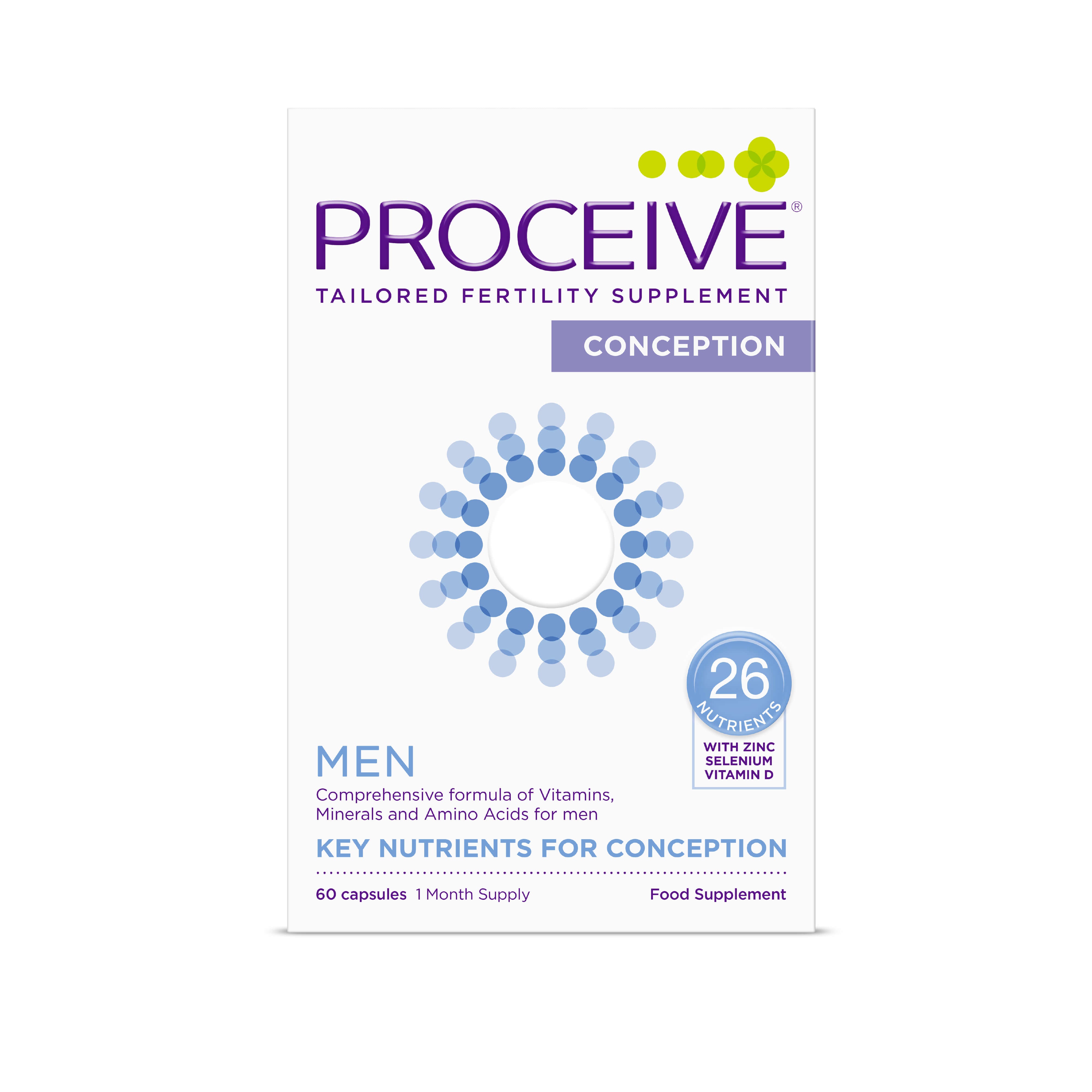 Proceive Men - Tailored Fertility Supplement - Key Nutrients for Conception