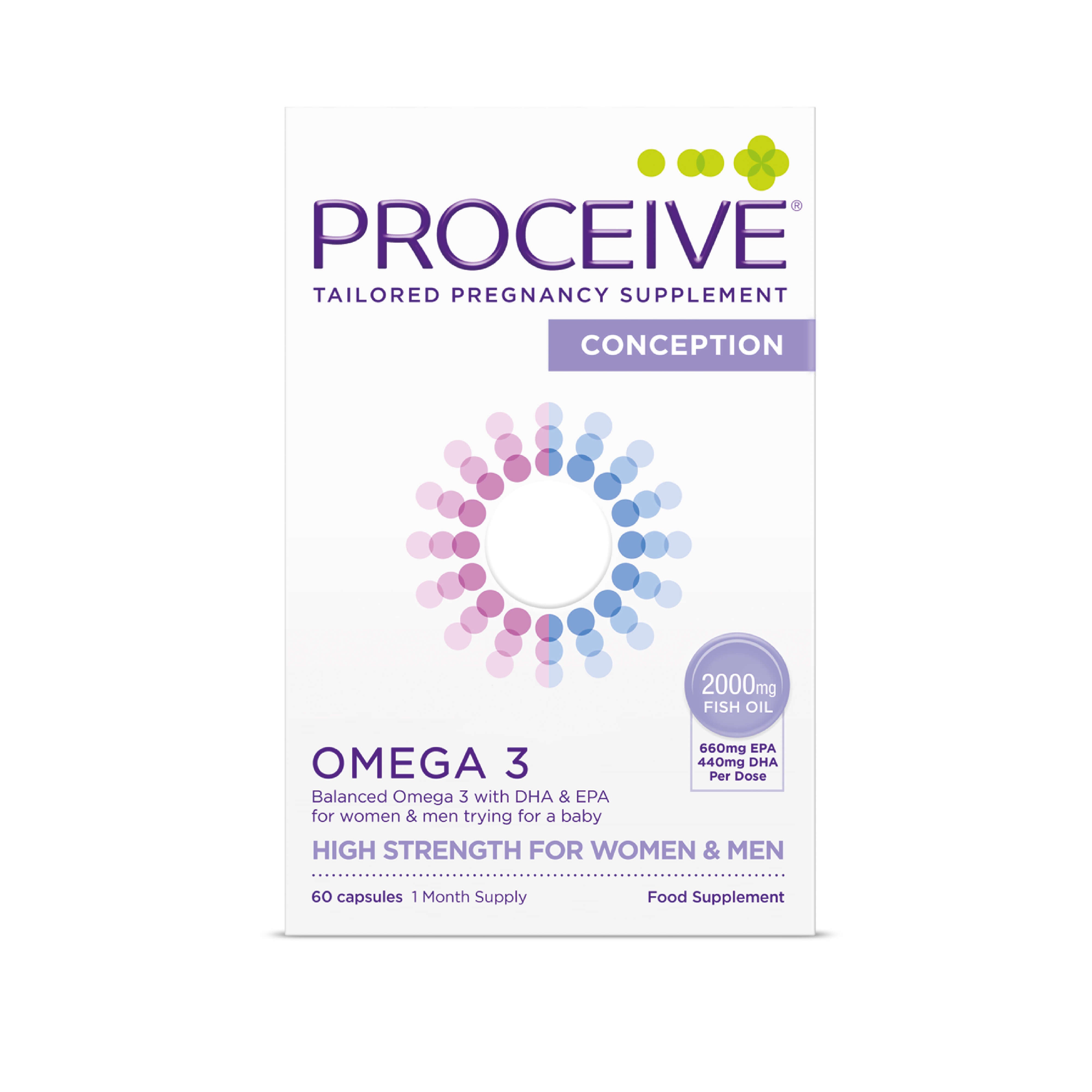 Proceive Conception Omega 3 - High Strength for Women and Men - 2000mg Fish Oil